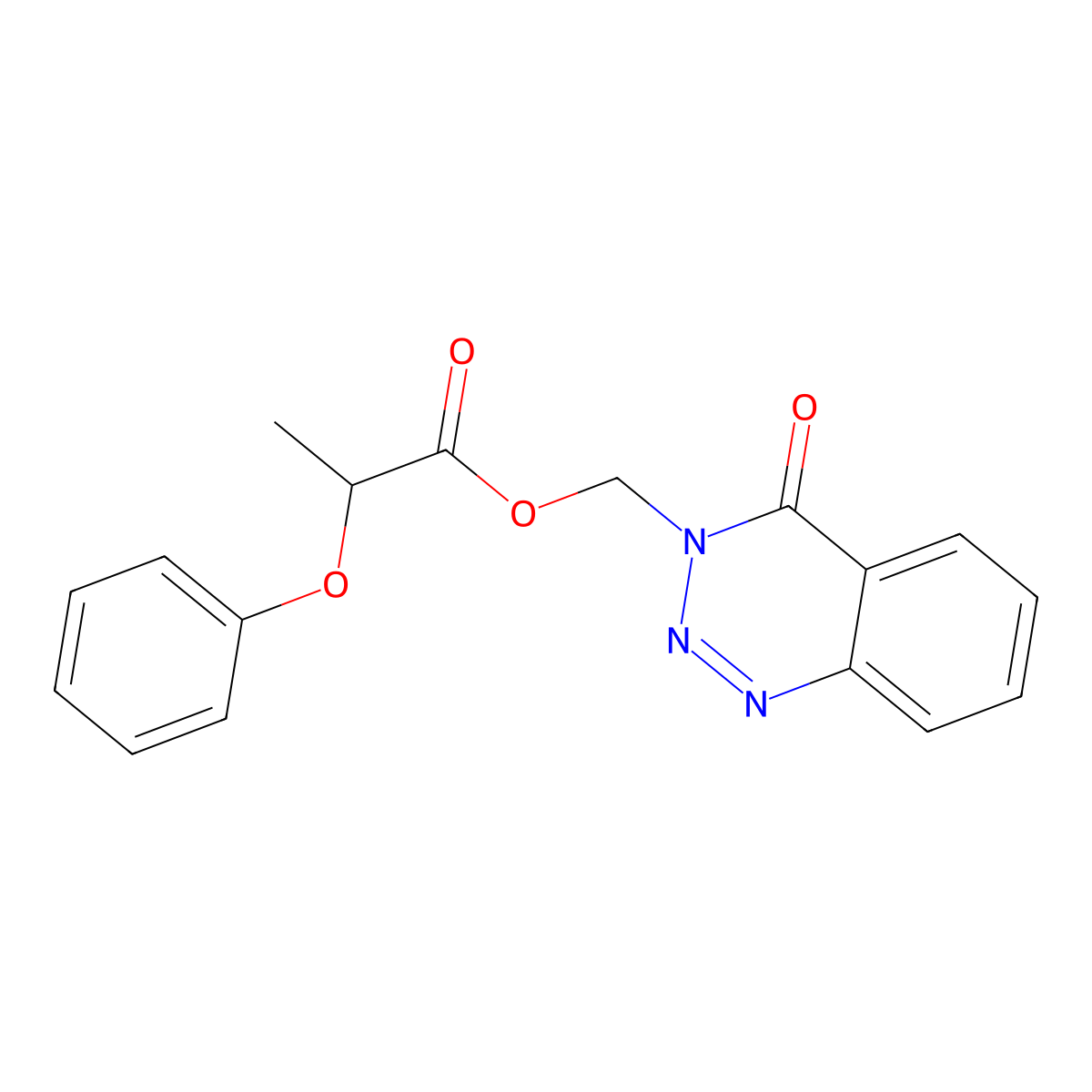 (4-oxobenzo[d][1,2,3]triazin-3(4H)-yl)methyl 2-phenoxypropanoate molecular structure, CAS 452314-30-6