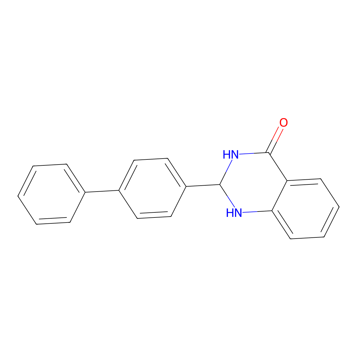 2-(4-Phenylphenyl)-1,2,3,4-tetrahydroquinazolin-4-one molecular structure, CAS 452326-39-5