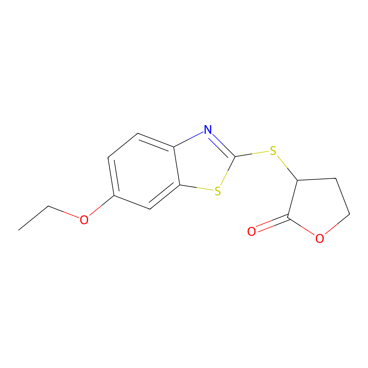 3-[(6-Ethoxy-1,3-benzothiazol-2-yl)sulfanyl]oxolan-2-one molecular structure, CAS 452327-57-0