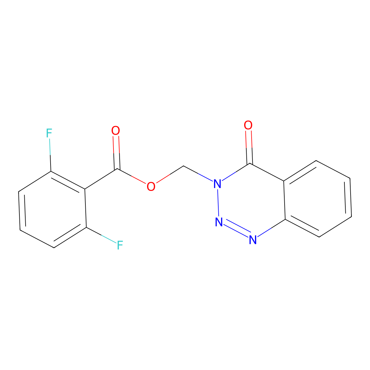(4-Oxo-1,2,3-benzotriazin-3-yl)methyl 2,6-difluorobenzoate molecular structure, CAS 452329-34-9