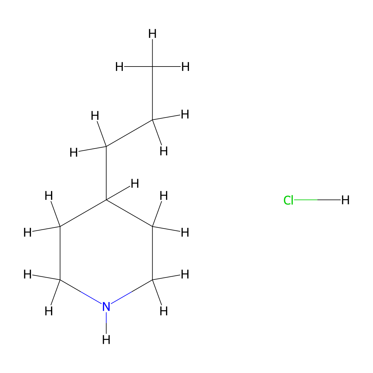 4-Propylpiperidine hydrochloride molecular structure, CAS 452331-68-9