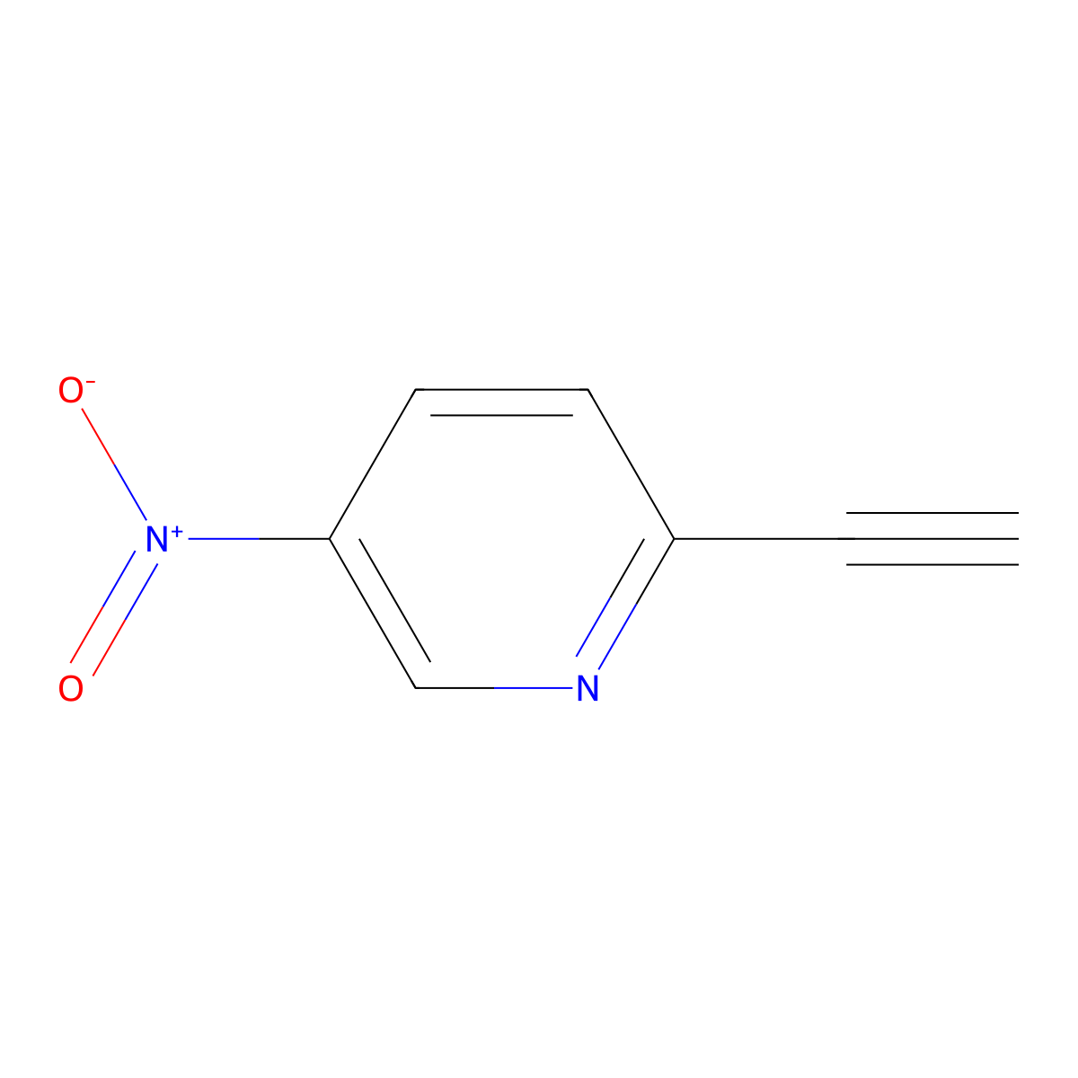 2-Ethynyl-5-nitropyridine molecular structure, CAS 452333-53-8