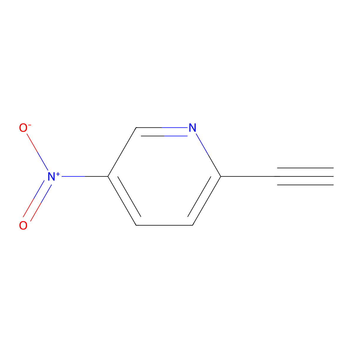 2-Ethynyl-5-nitropyridine molecular structure, CAS 452333-53-8