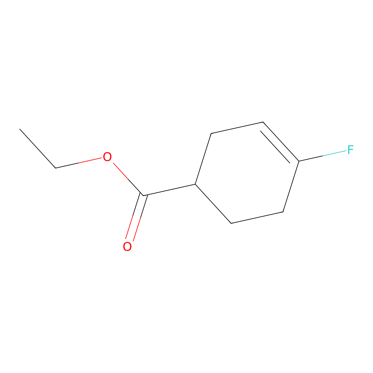 Ethyl 4-fluoro-3-cyclohexene-1-carboxylate molecular structure, CAS 452333-58-3