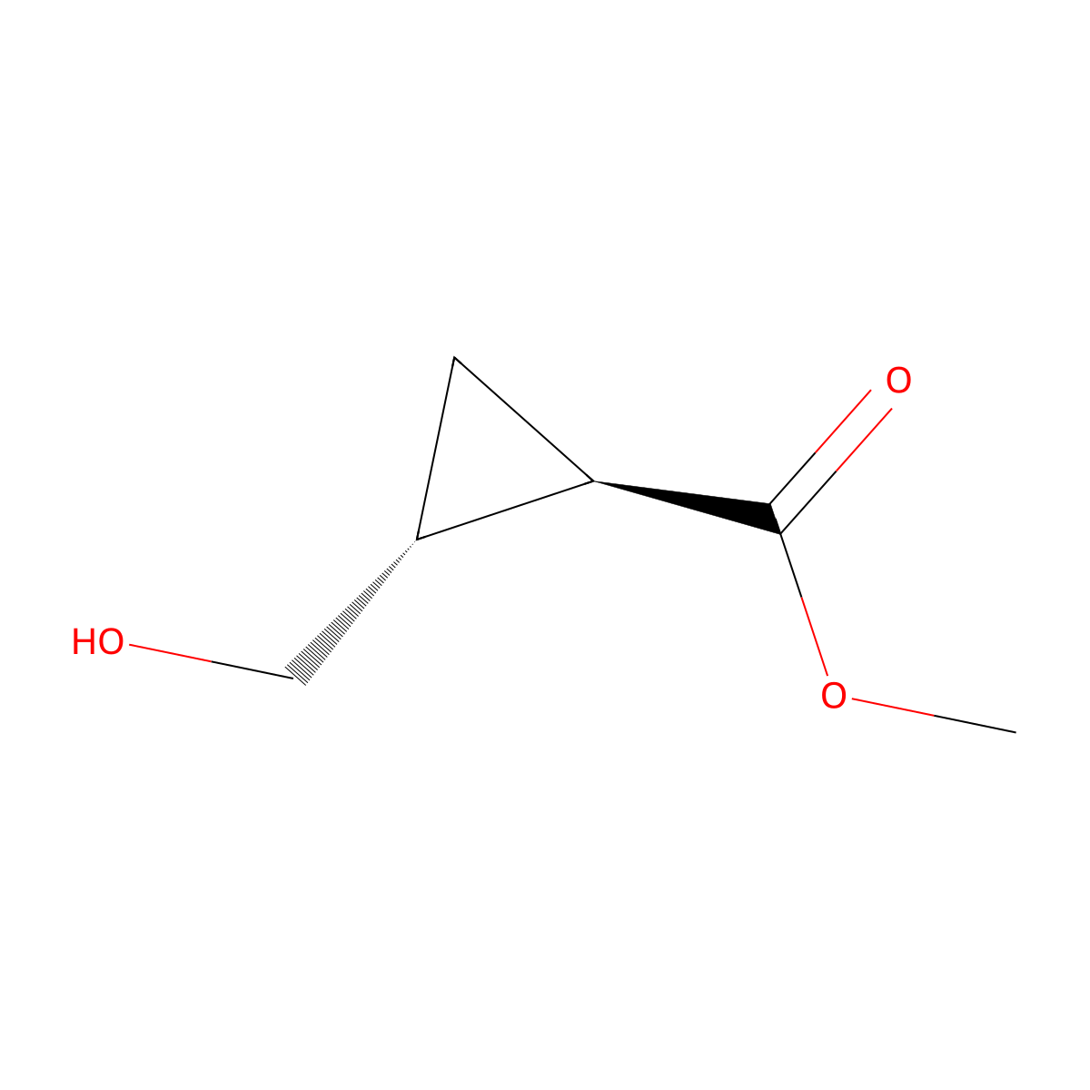 methyl (1R,2R)-2-(hydroxymethyl)cyclopropane-1-carboxylate molecular structure, CAS 452333-75-4