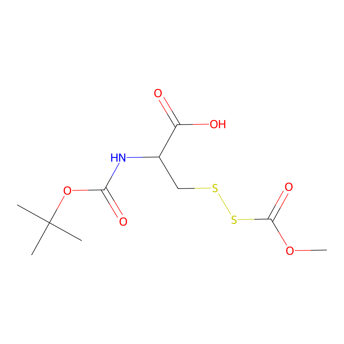 N-Boc-3-[(methoxycarbonyl)dithio]-L-alanine molecular structure, CAS 45234-12-6