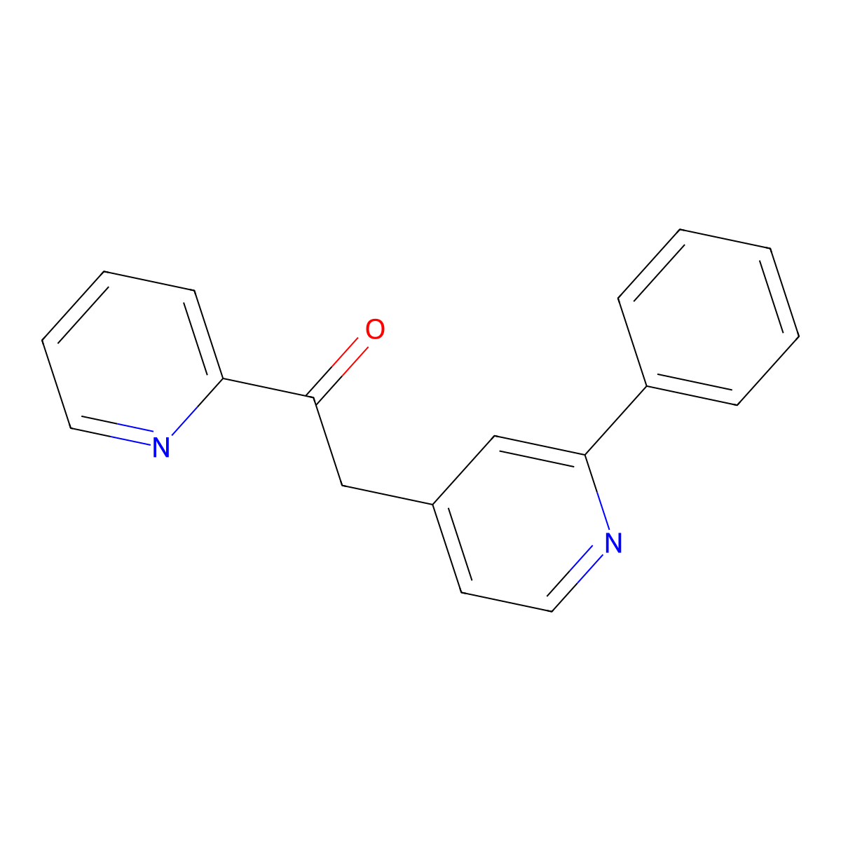 2-(2-Phenylpyridin-4-yl)-1-pyridin-2-ylethanone molecular structure, CAS 452343-02-1