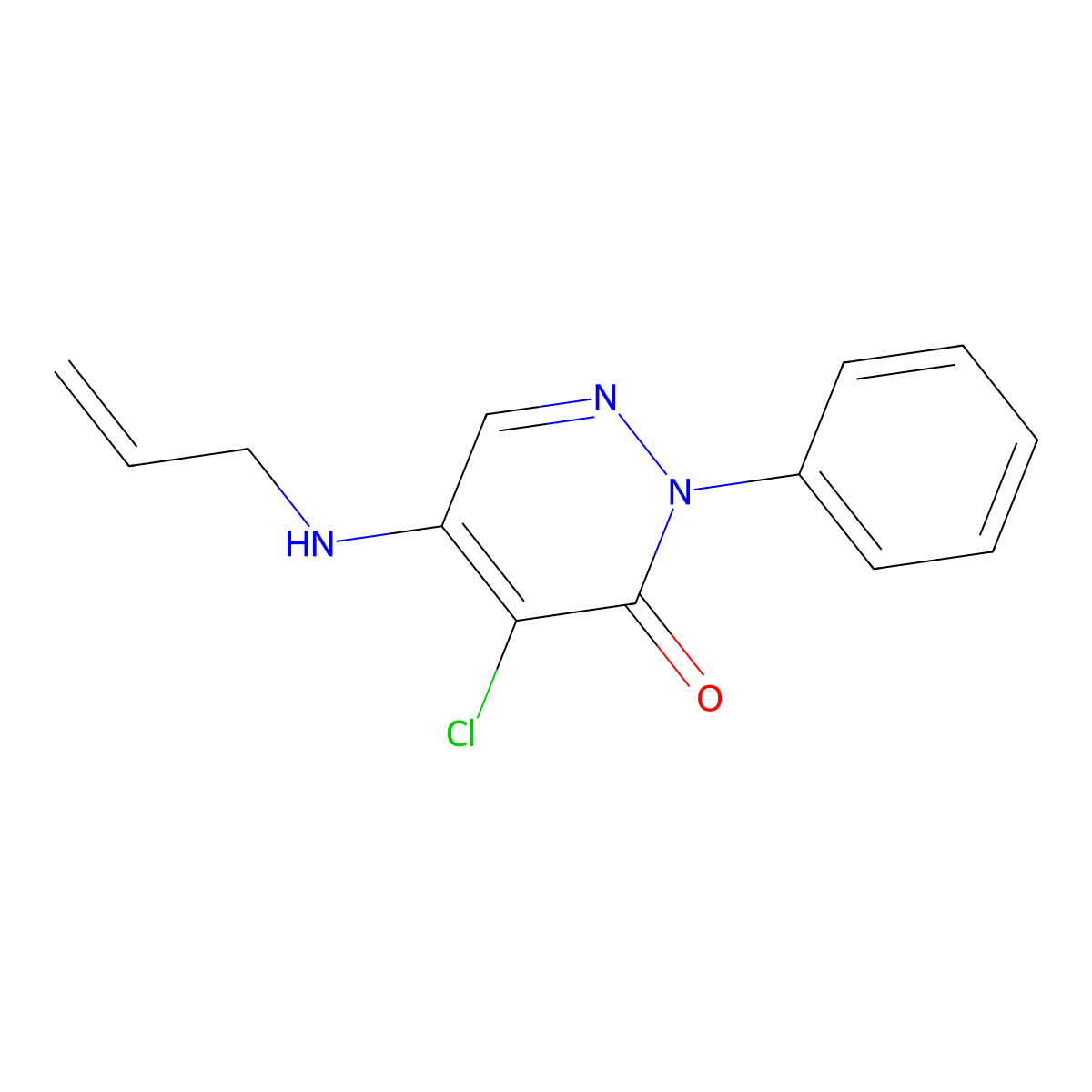 5-(allylamino)-4-chloro-2-phenyl-3(2H)-pyridazinone molecular structure, CAS 452345-05-0