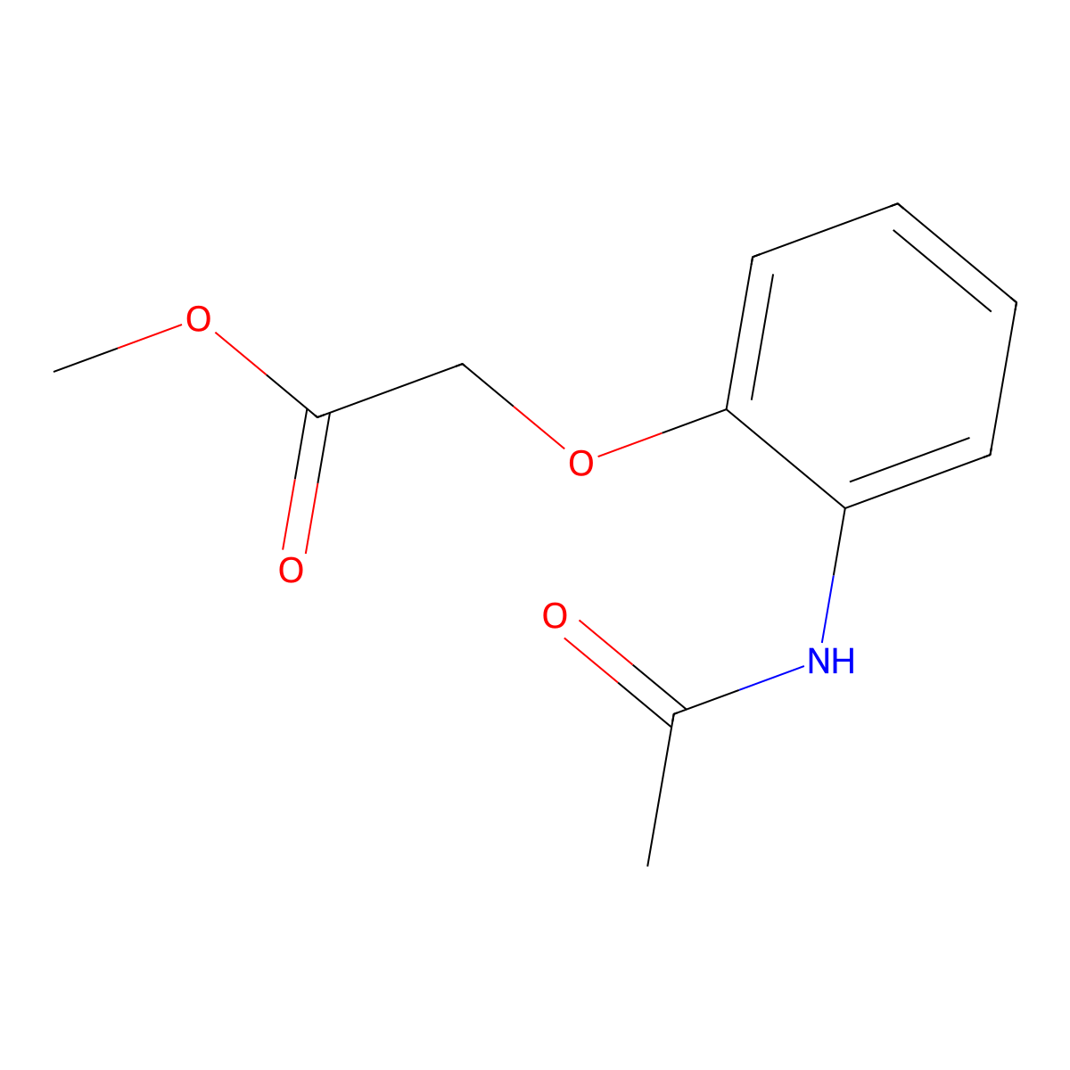 Methyl 2-(2-acetamidophenoxy)acetate molecular structure, CAS 452346-27-9
