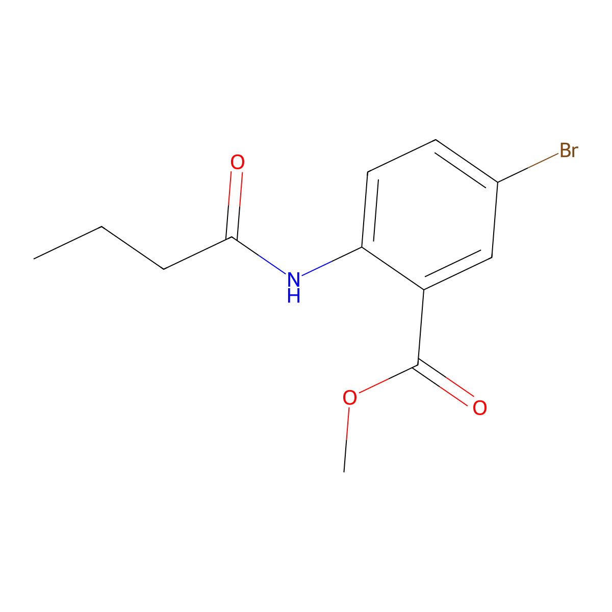 Methyl 5-bromo-2-butyramidobenzoate molecular structure, CAS 452349-54-1