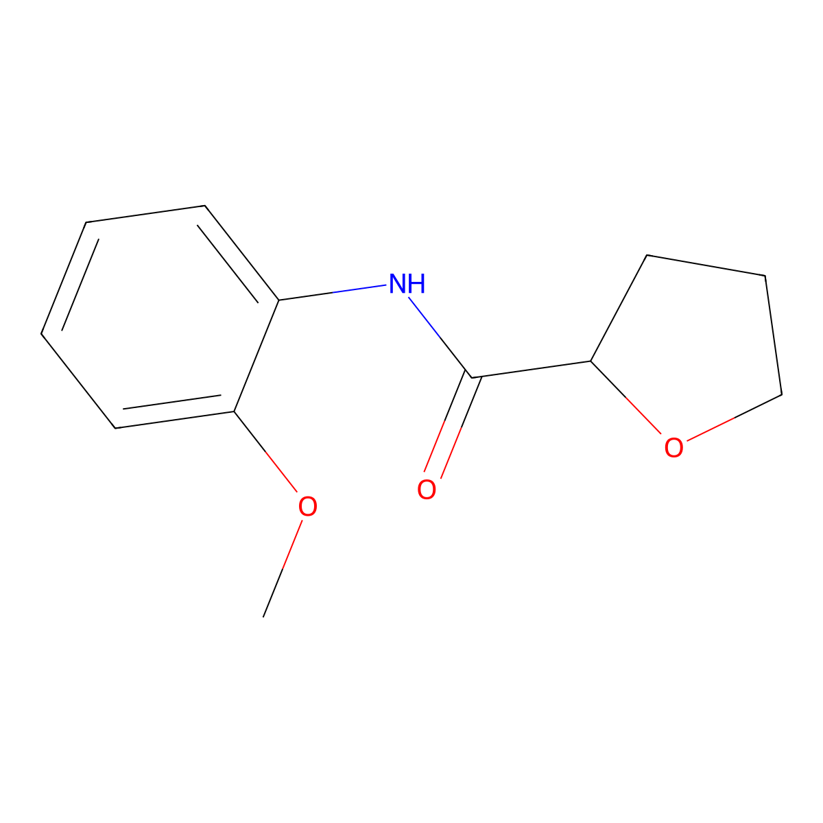 N-(2-methoxyphenyl)oxolane-2-carboxamide molecular structure, CAS 452351-43-8