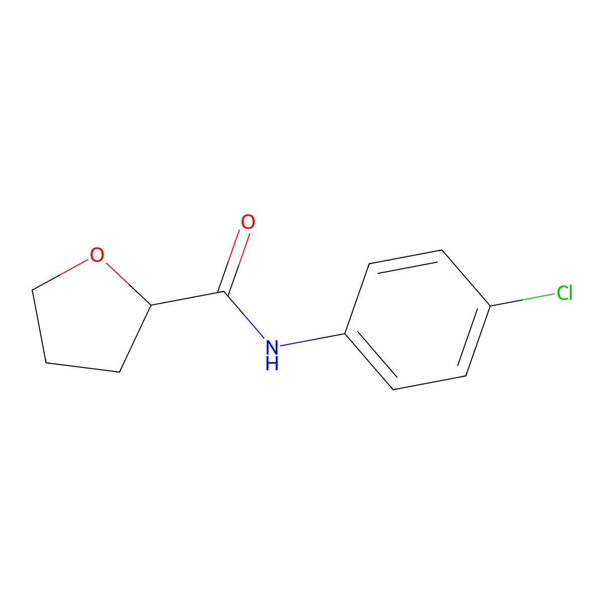 N-(4-chlorophenyl)tetrahydro-2-furancarboxamide molecular structure, CAS 452351-45-0