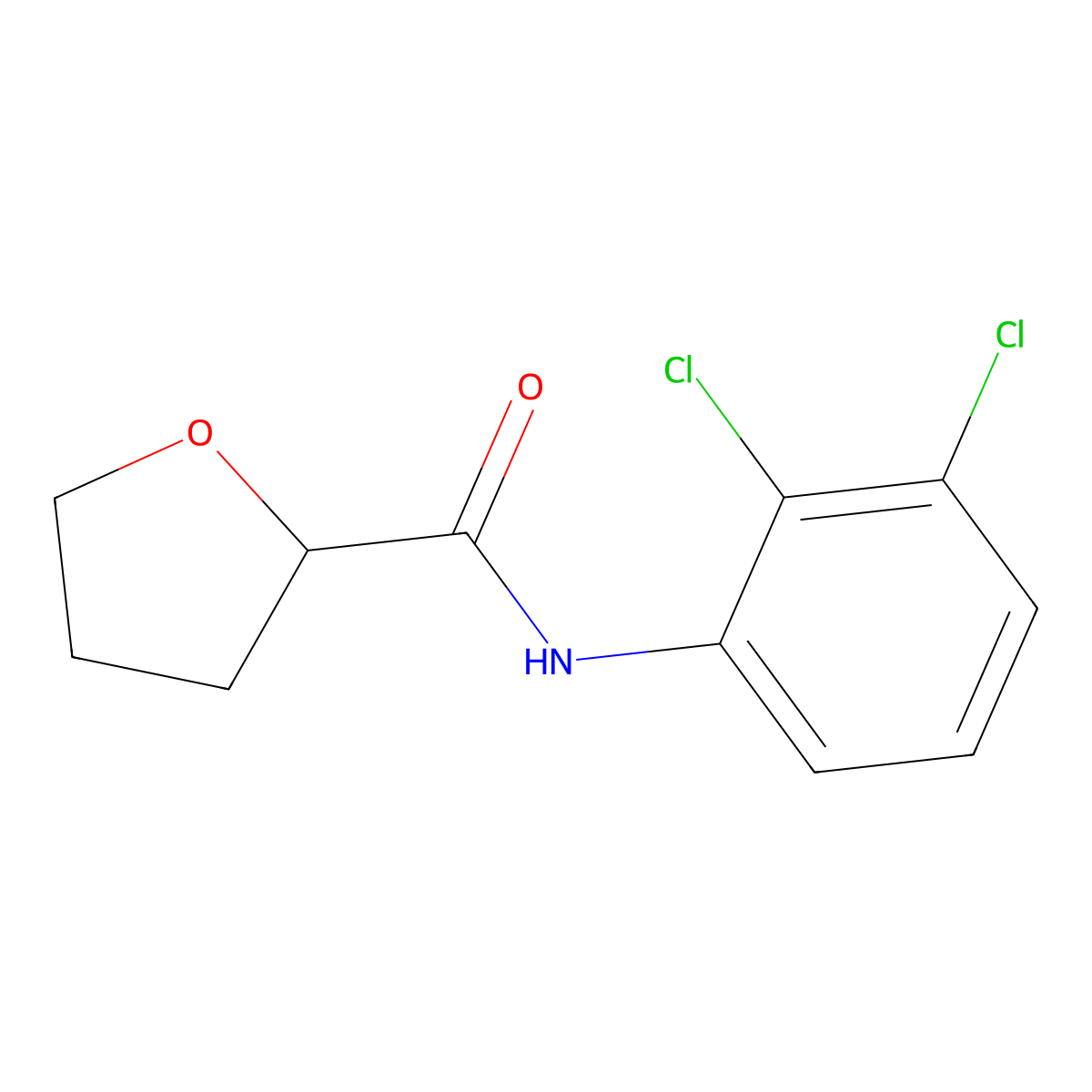 N-(2,3-Dichlorophenyl)tetrahydro-2-furancarboxamide molecular structure, CAS 452351-57-4