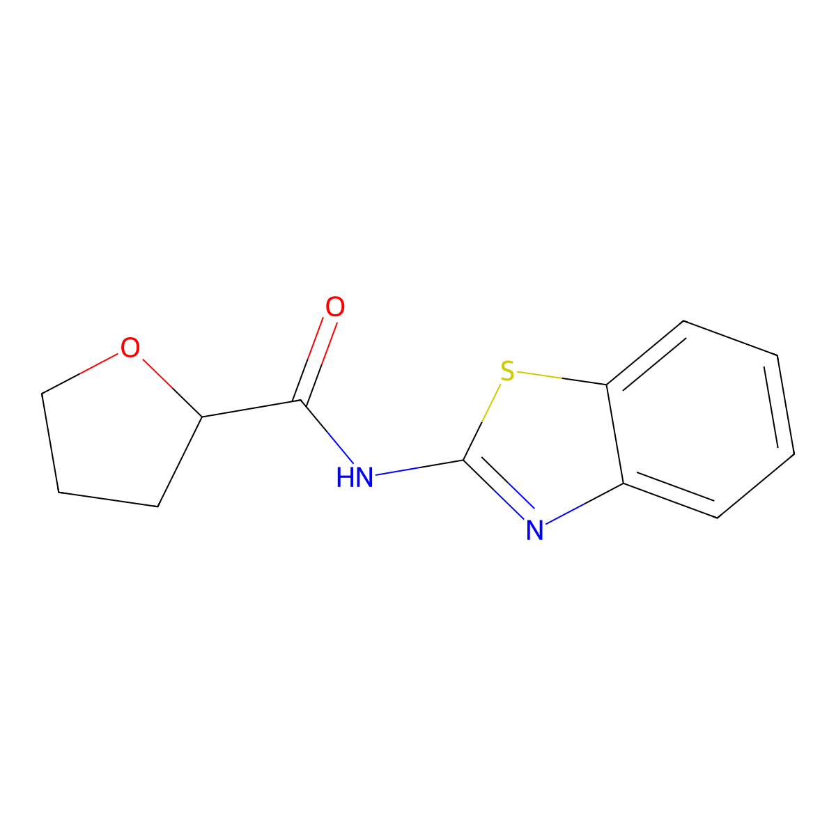 N-(1,3-benzothiazol-2-yl)-2-oxolanecarboxamide molecular structure, CAS 452351-71-2