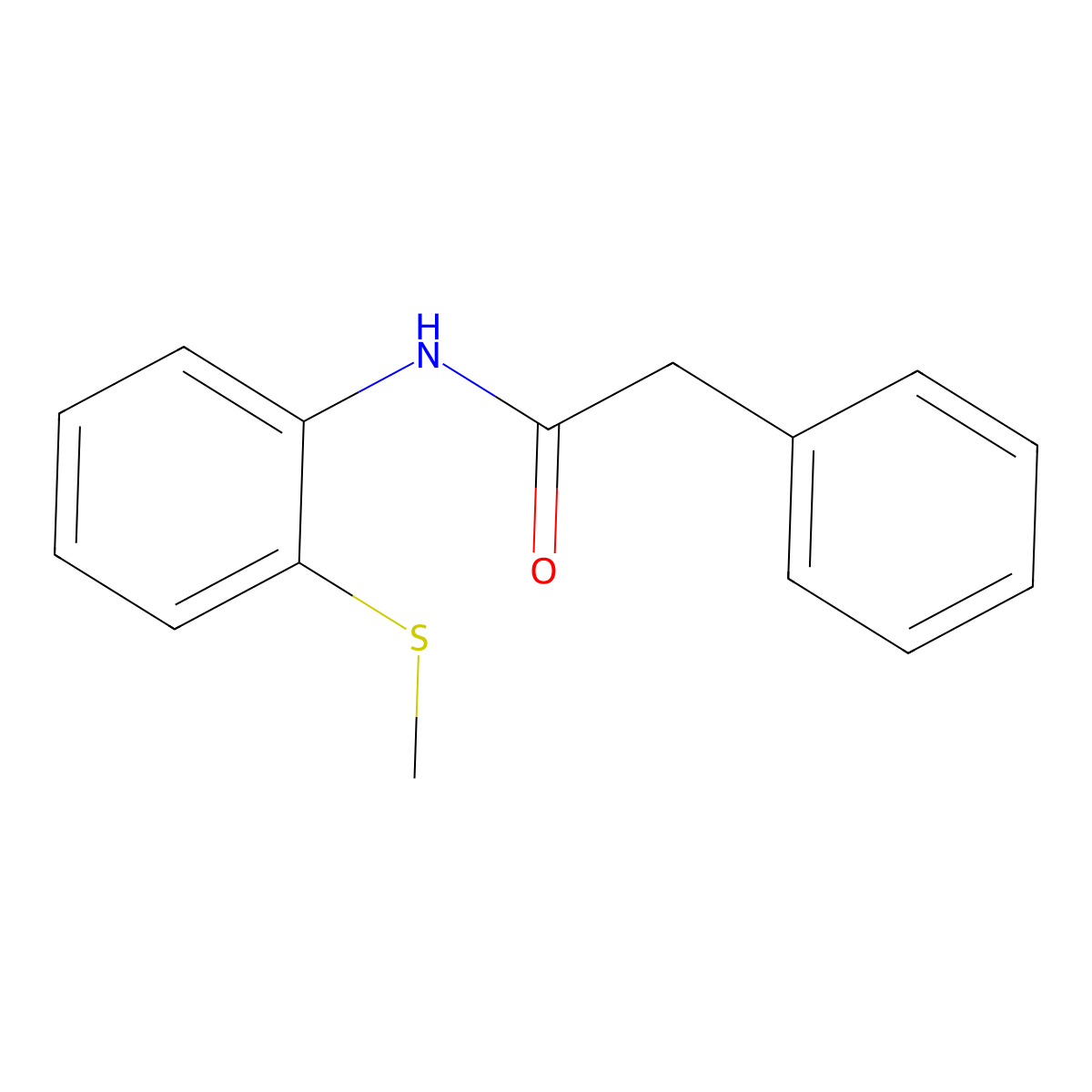 N-(2-methylsulfanylphenyl)-2-phenylacetamide molecular structure, CAS 452358-06-4