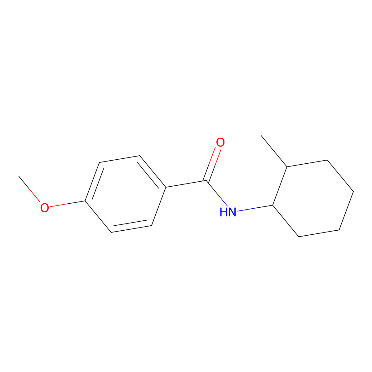 4-methoxy-N-(2-methylcyclohexyl)benzamide molecular structure, CAS 452362-74-2