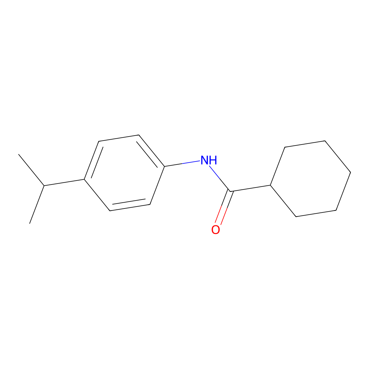 N-(4-isopropylphenyl)cyclohexanecarboxamide molecular structure, CAS 452365-93-4