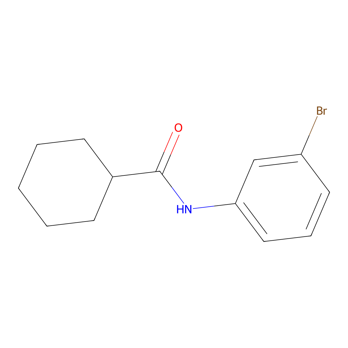 N-(3-bromophenyl)cyclohexanecarboxamide molecular structure, CAS 452365-99-0