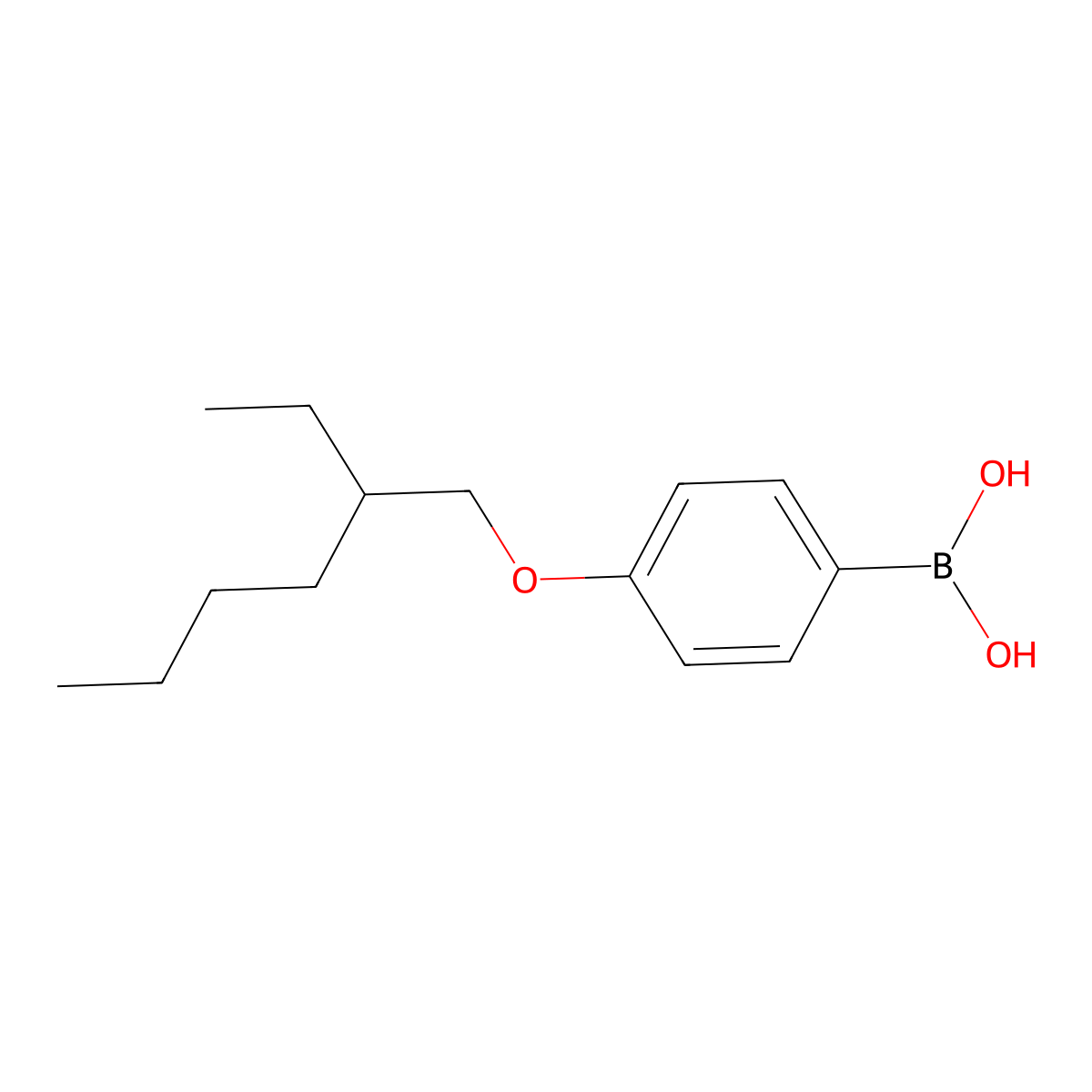 (4-((2-Ethylhexyl)oxy)phenyl)boronic acid molecular structure, CAS 452369-36-7