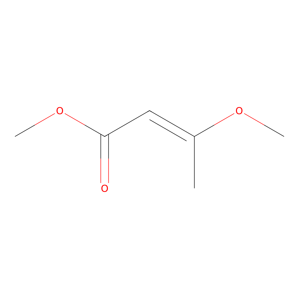 methyl (2E)-3-methoxybut-2-enoate molecular structure, CAS 4525-28-4