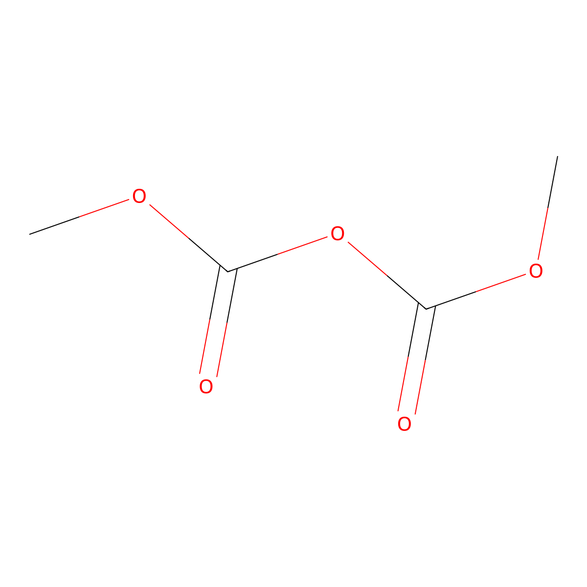 Dimethyl dicarbonate molecular structure, CAS 4525-33-1