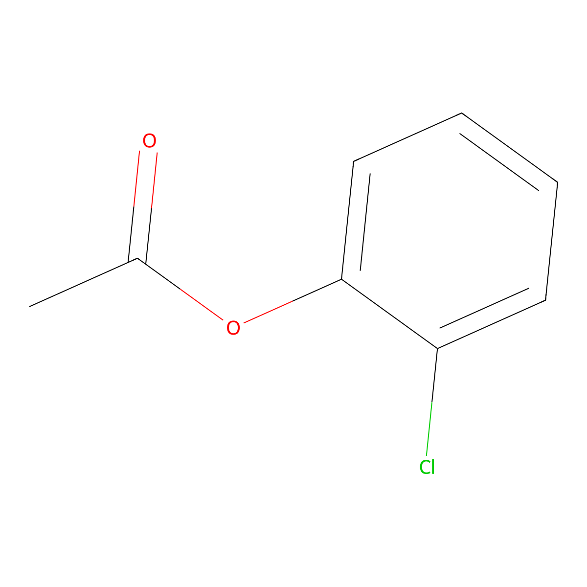 2-Chlorophenyl acetate molecular structure, CAS 4525-75-1