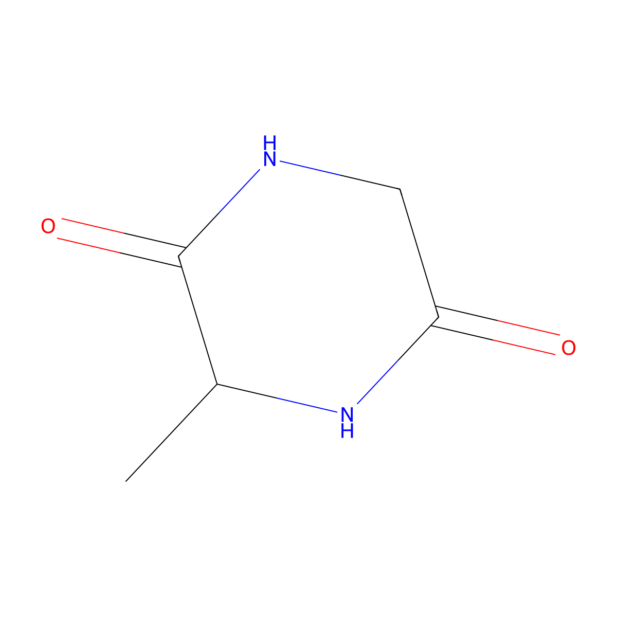 (S)-3-methylpiperazine-2,5-dione molecular structure, CAS 4526-77-6