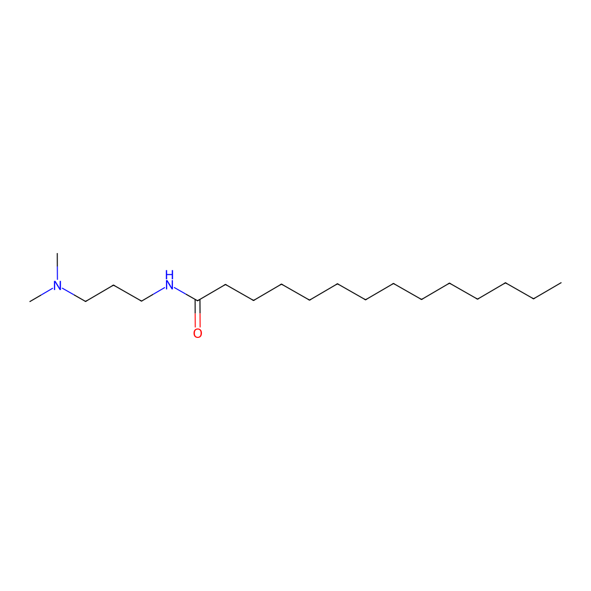 Myristamidopropyl Dimethylamine molecular structure, CAS 45267-19-4