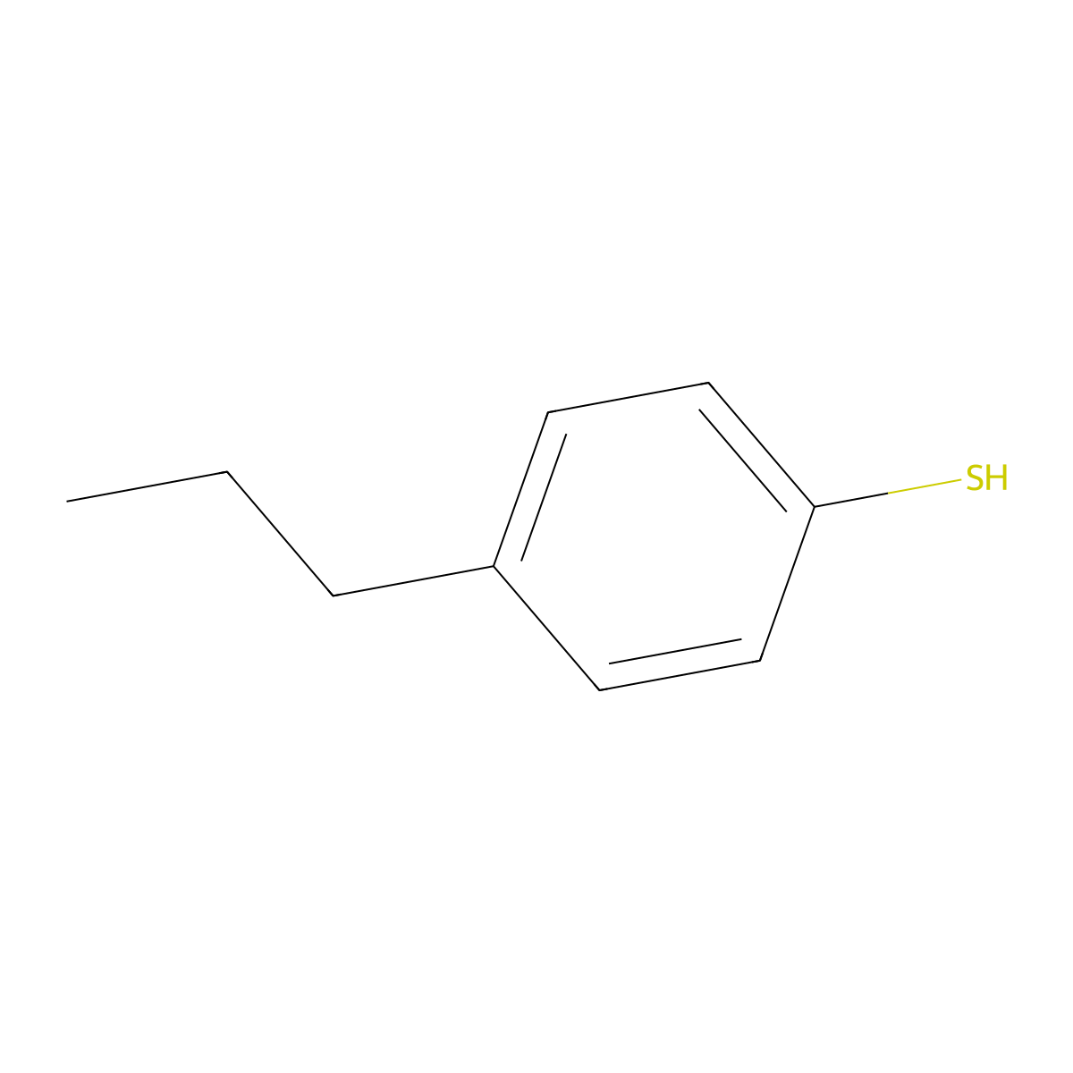 4-n-Propylthiophenol molecular structure, CAS 4527-44-0