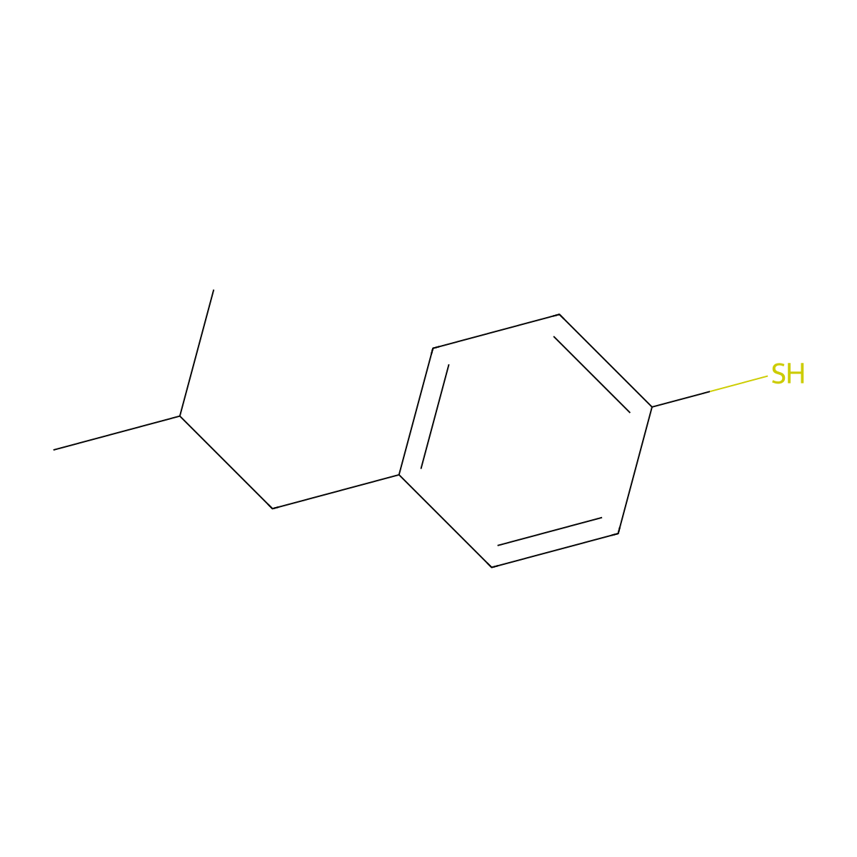 4-(2-Methylpropyl)benzene-1-thiol molecular structure, CAS 4527-45-1