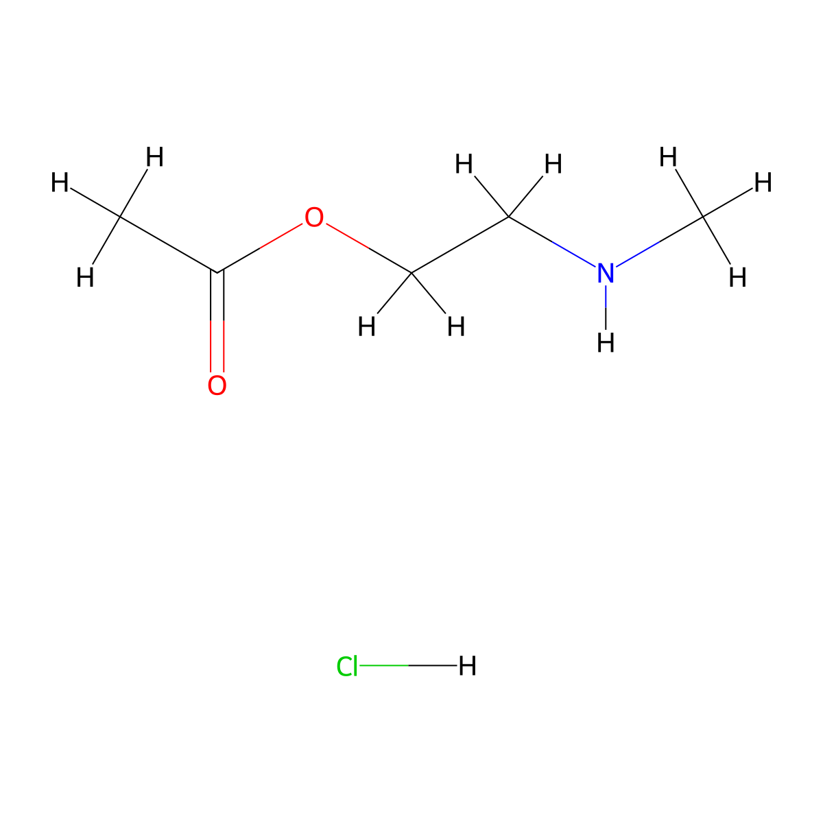 2-(Methylamino)ethyl acetate hydrochloride molecular structure, CAS 4527-98-4