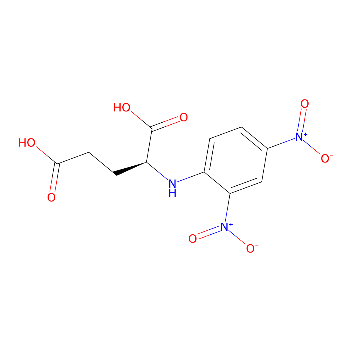 Glutamic acid, N-(2,4-dinitrophenyl)- molecular structure, CAS 4528-07-8