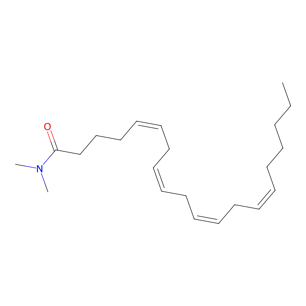 N,N-dimethyl arachidonoyl amine molecular structure, CAS 45280-17-9