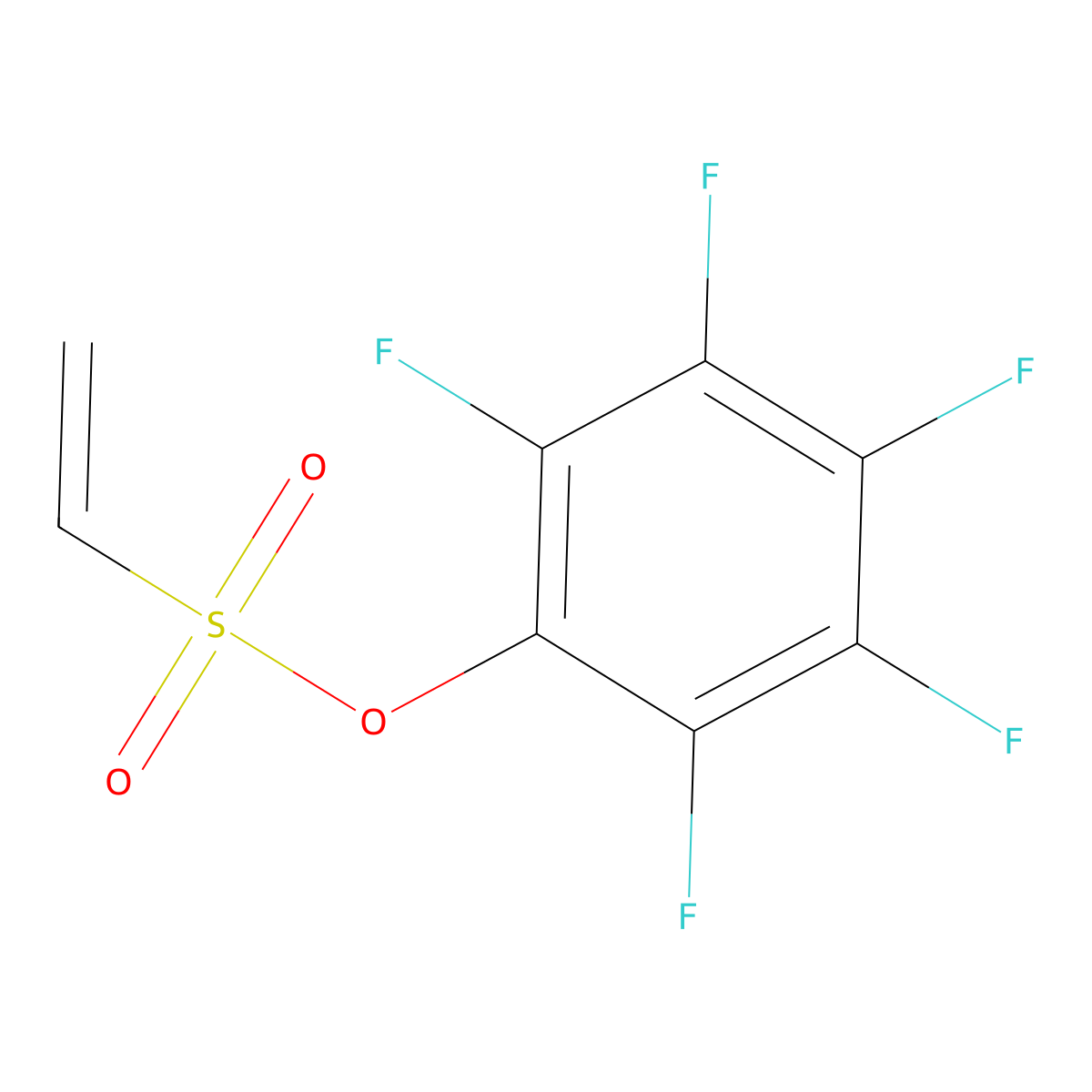 Pentafluorophenyl vinylsulfonate molecular structure, CAS 452905-58-7