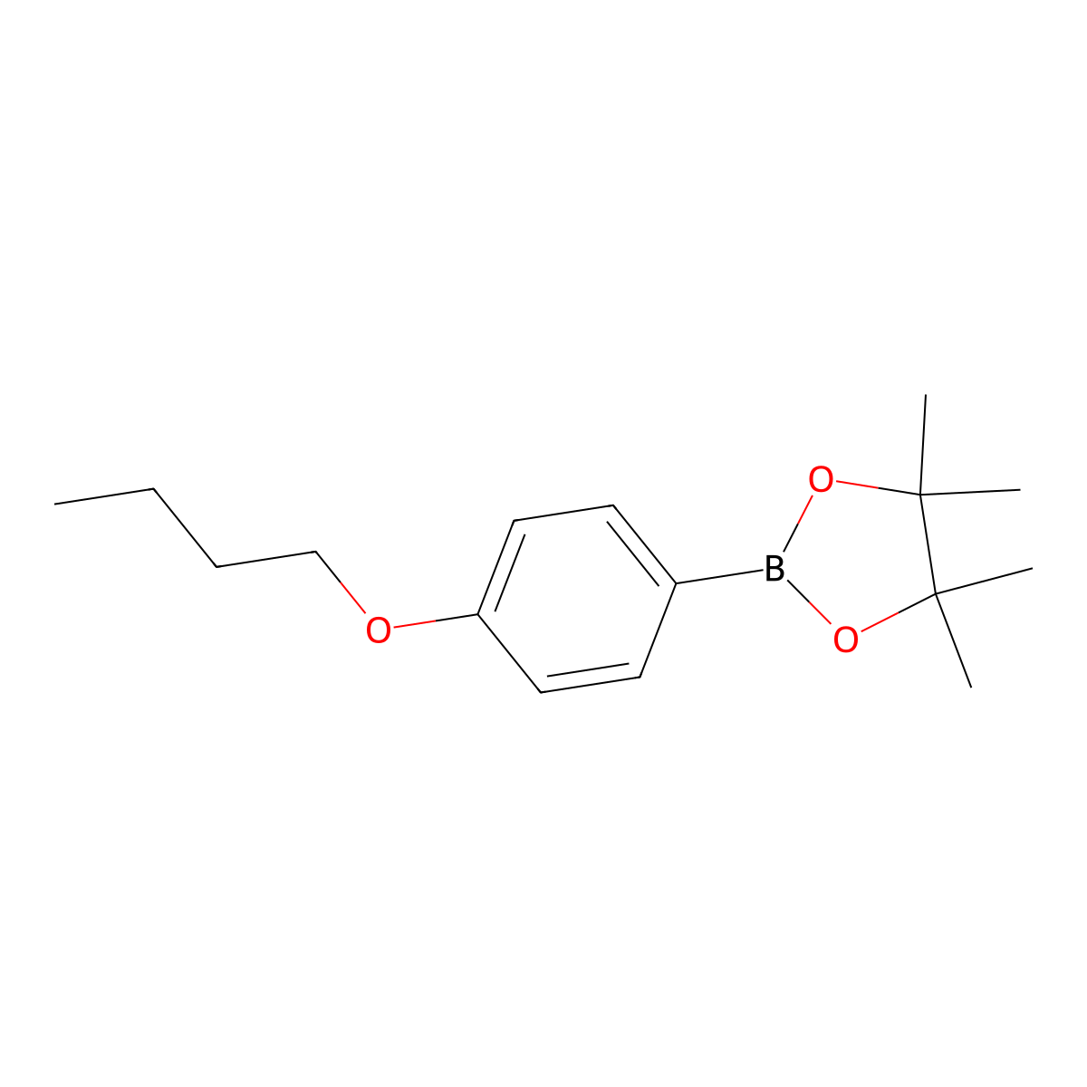 2-(4-Butoxyphenyl)-4,4,5,5-tetramethyl-1,3,2-dioxaborolane molecular structure, CAS 452914-21-5