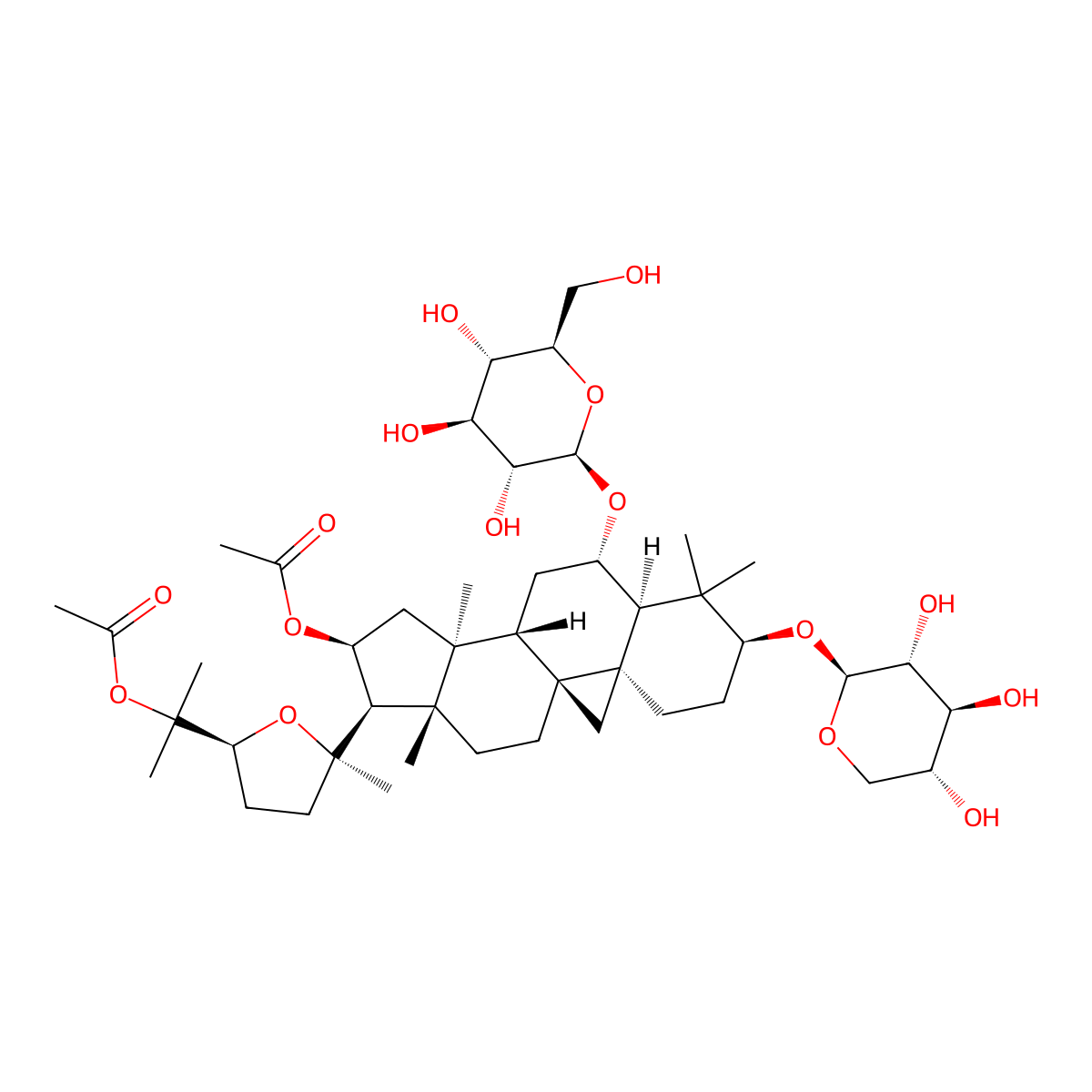 16,25-Diacetate cyclosiversioside F molecular structure, CAS 452919-90-3
