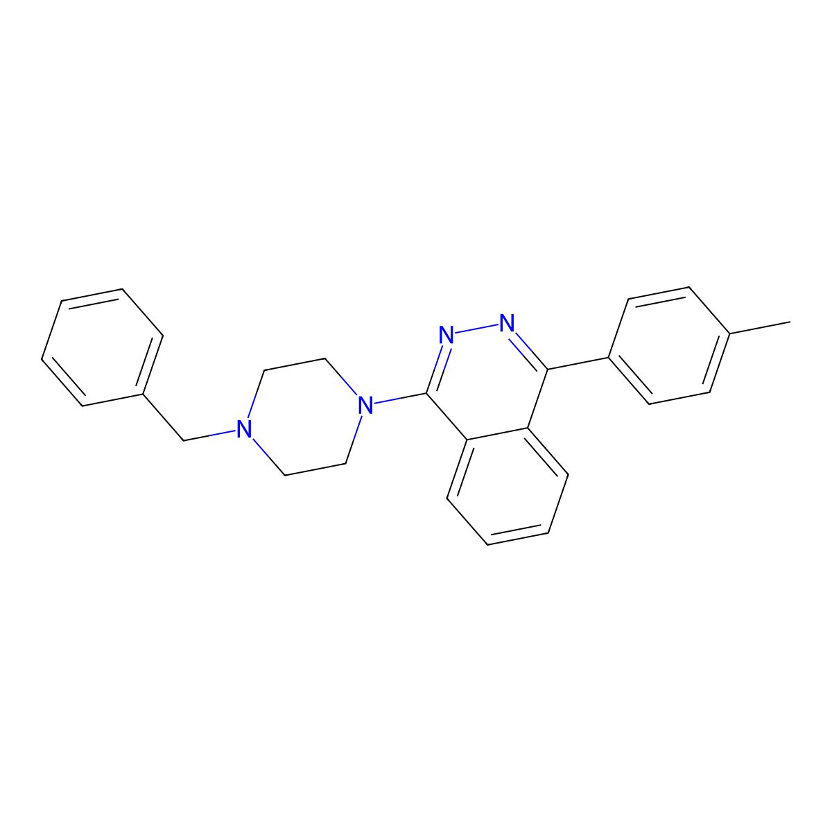 1-(4-Benzylpiperazin-1-yl)-4-(4-methylphenyl)phthalazine molecular structure, CAS 452923-20-5