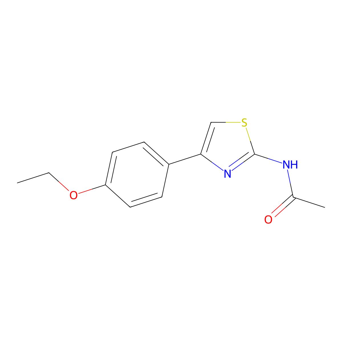 N-[4-(4-ethoxyphenyl)-1,3-thiazol-2-yl]acetamide molecular structure, CAS 452925-09-6