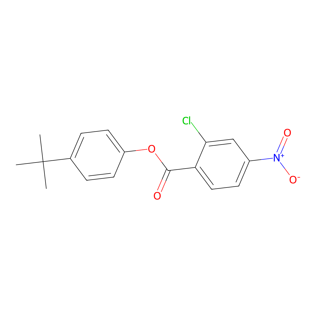 4-Tert-butylphenyl 2-chloro-4-nitrobenzoate molecular structure, CAS 452927-02-5