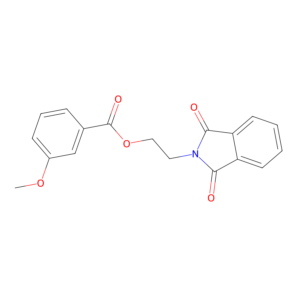 2-(1,3-dioxo-1,3-dihydro-2H-isoindol-2-yl)ethyl 3-methoxybenzoate molecular structure, CAS 452927-55-8