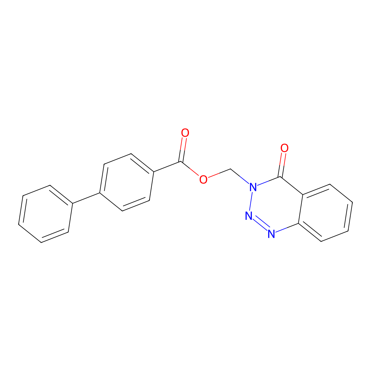 (4-Oxo-1,2,3-benzotriazin-3-yl)methyl 4-phenylbenzoate molecular structure, CAS 452938-20-4