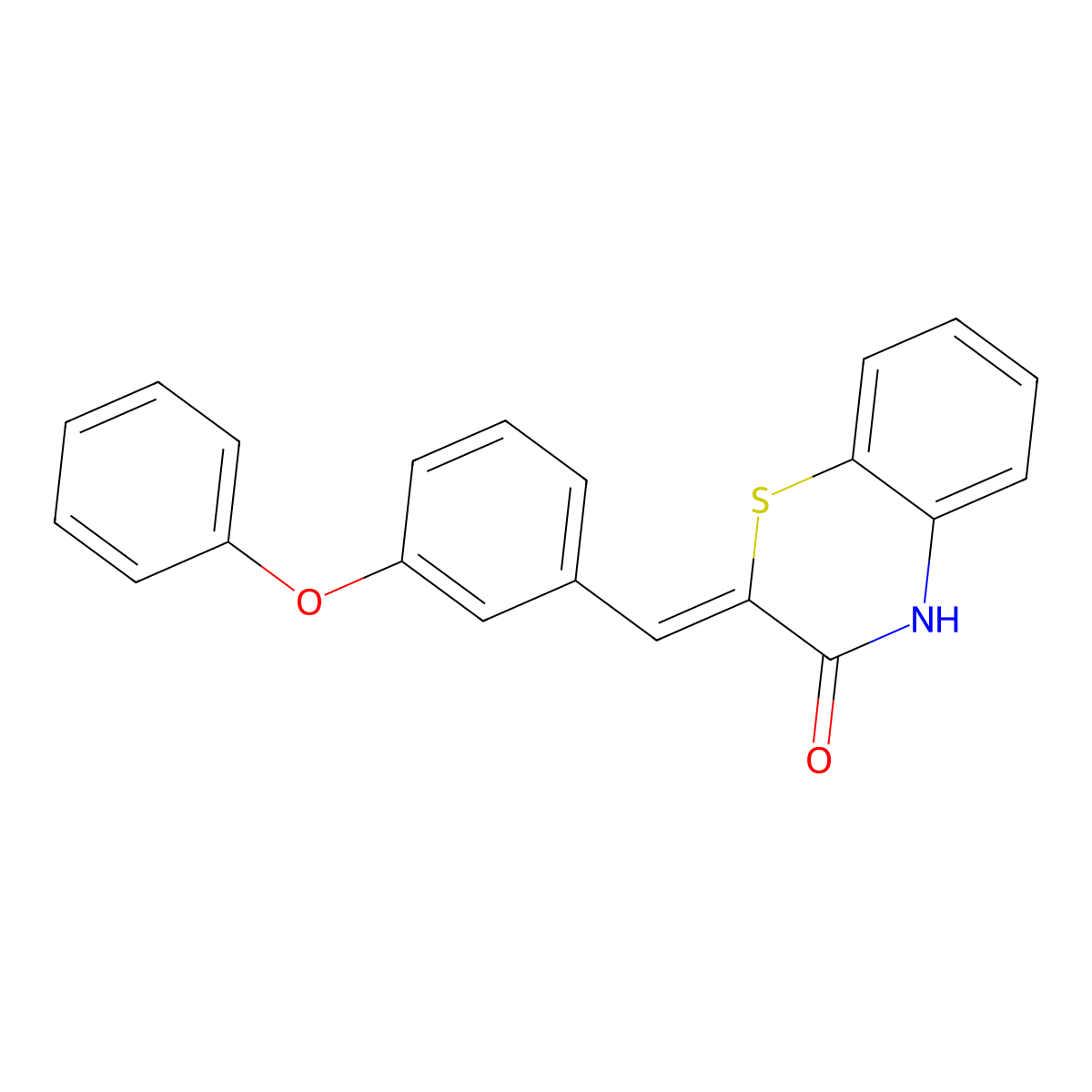 2-[(3-phenoxyphenyl)methylidene]-4H-1,4-benzothiazin-3-one molecular structure, CAS 452949-78-9