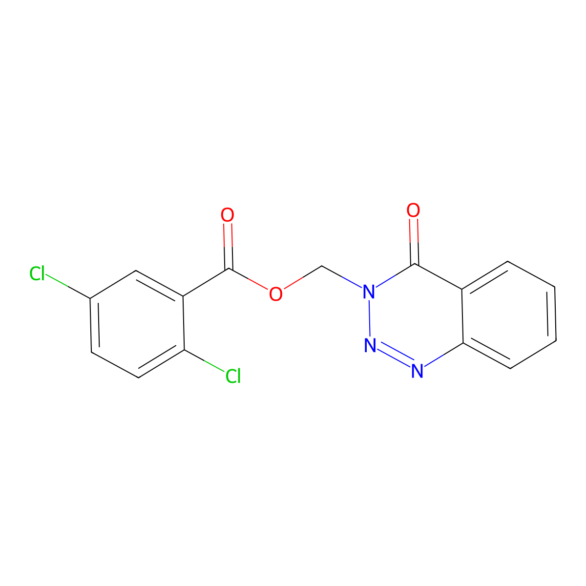 (4-Oxo-1,2,3-benzotriazin-3-yl)methyl 2,5-dichlorobenzoate molecular structure, CAS 452954-43-7