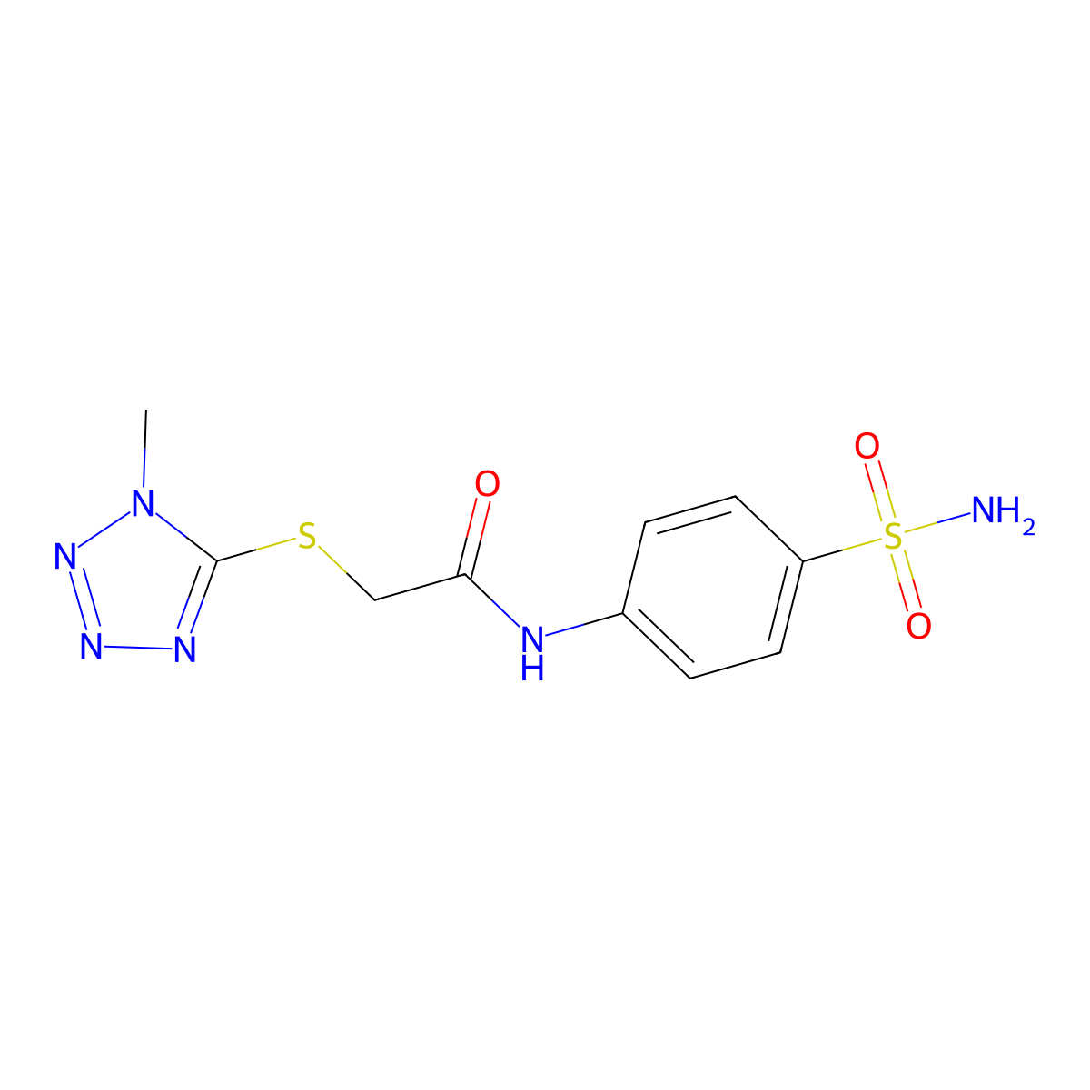 2-(1-methyltetrazol-5-yl)sulfanyl-N-(4-sulfamoylphenyl)acetamide molecular structure, CAS 452961-46-5