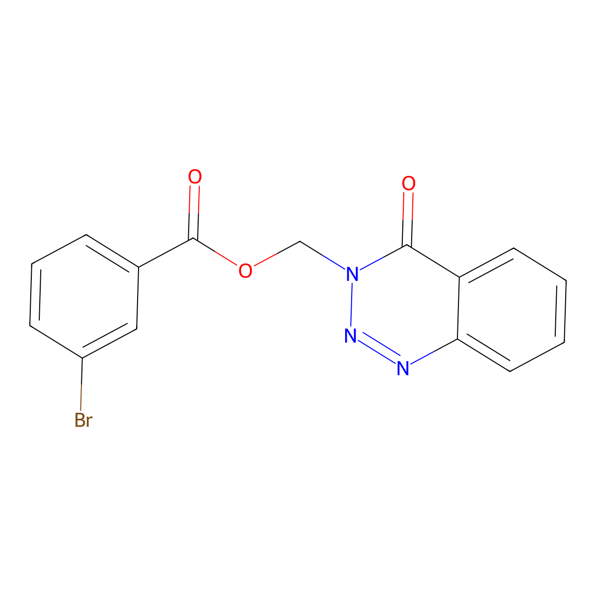 (4-Oxo-1,2,3-benzotriazin-3-yl)methyl 3-bromobenzoate molecular structure, CAS 452961-63-6
