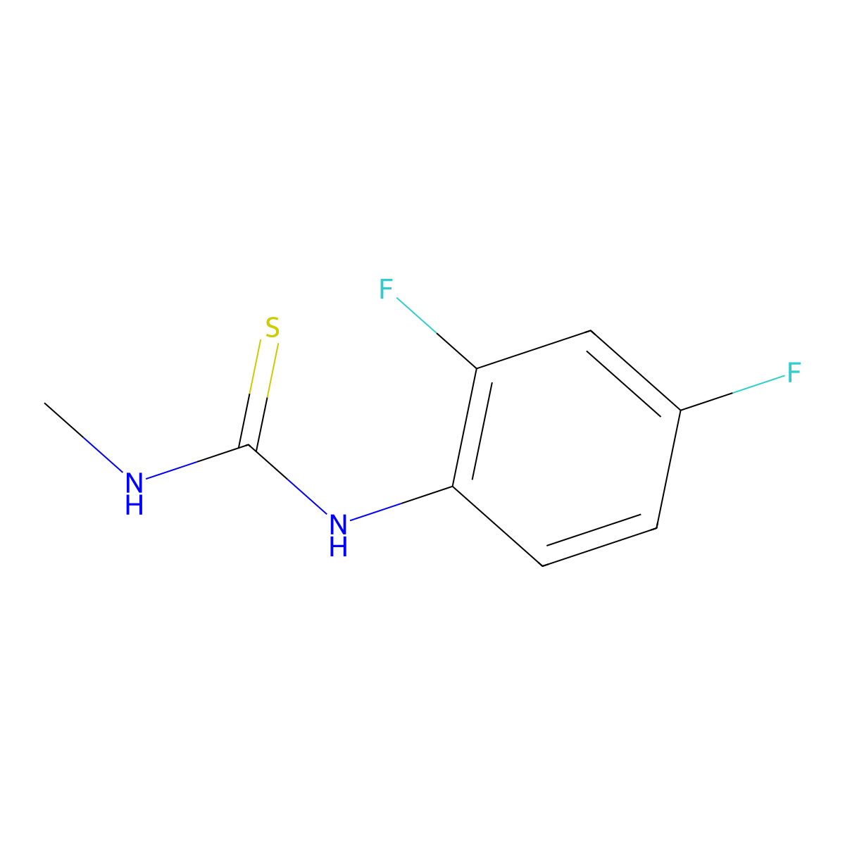 1-(2,4-Difluorophenyl)-3-methylthiourea molecular structure, CAS 452965-89-8