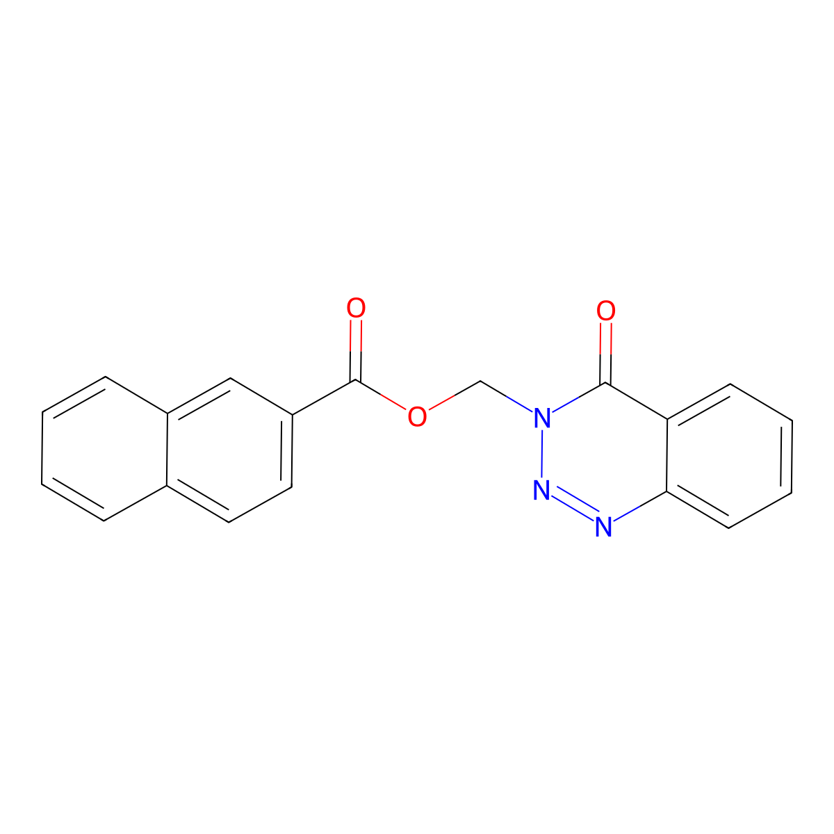 (4-oxobenzo[d][1,2,3]triazin-3(4H)-yl)methyl 2-naphthoate molecular structure, CAS 452966-68-6