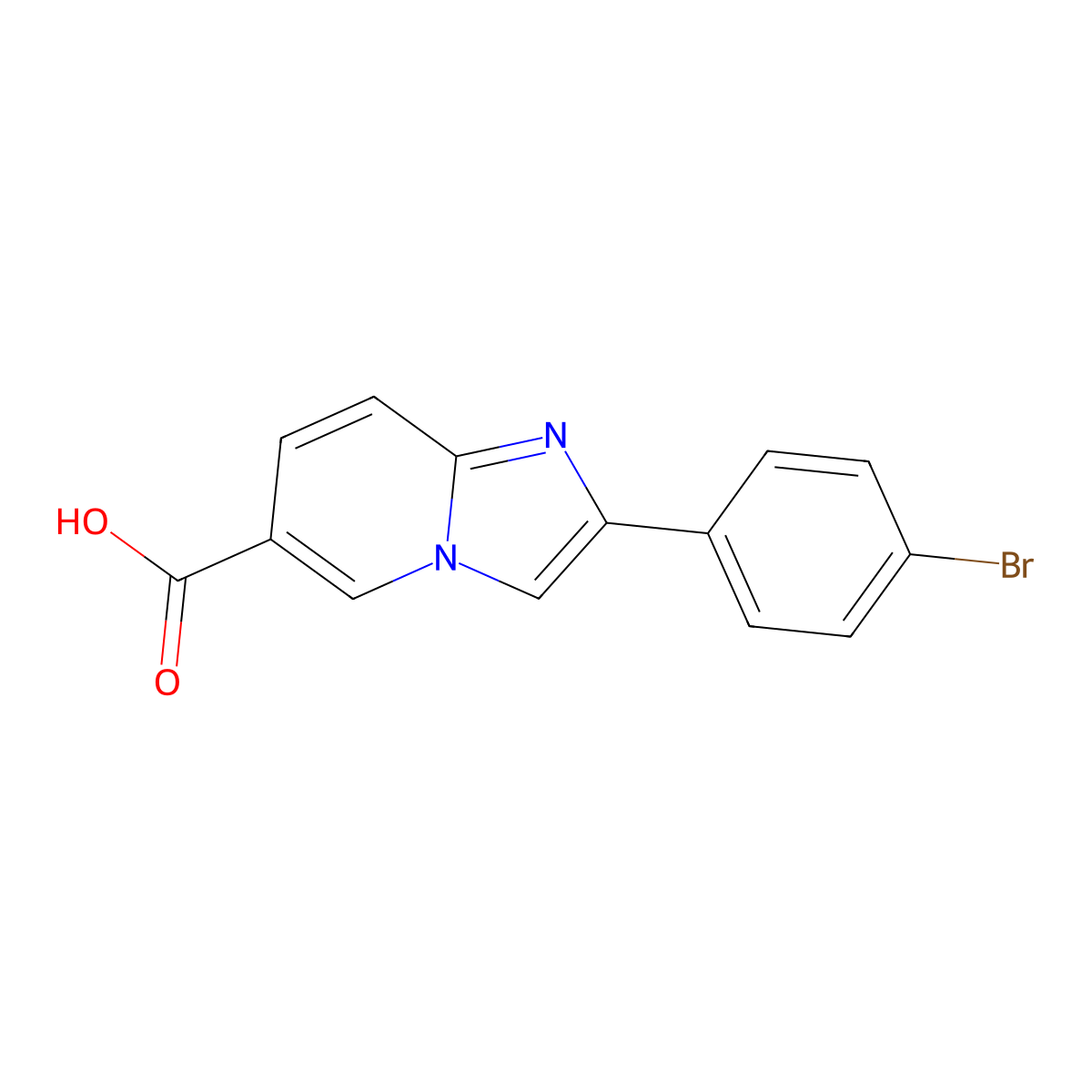 2-(4-Bromophenyl)imidazo[1,2-a]pyridine-6-carboxylic acid molecular structure, CAS 452967-18-9