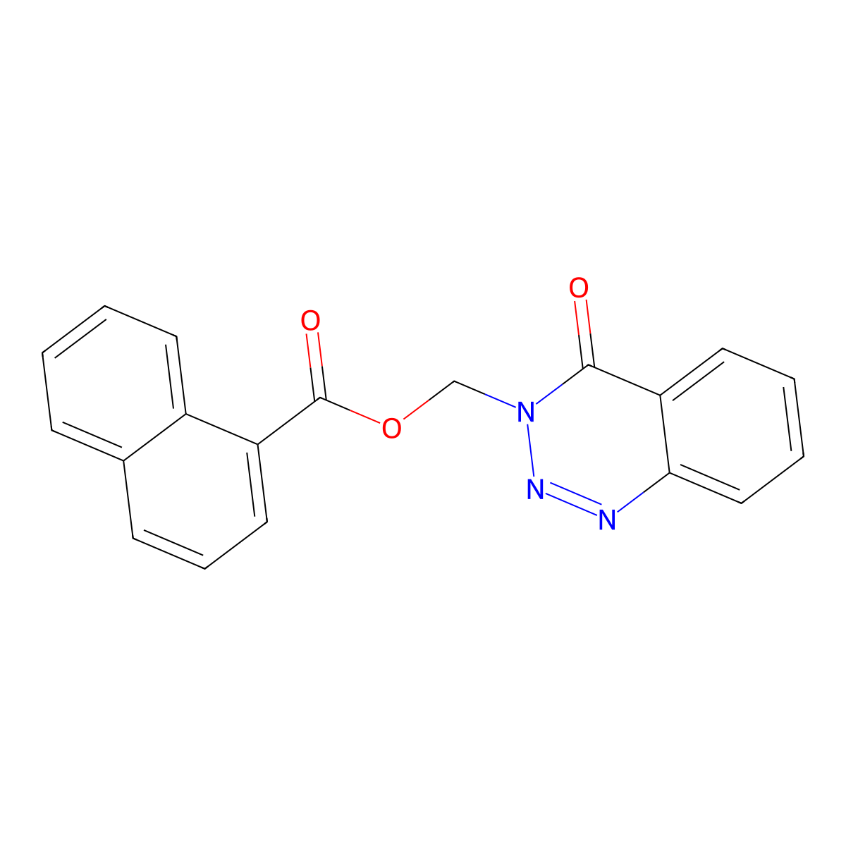 (4-oxobenzo[d][1,2,3]triazin-3(4H)-yl)methyl 1-naphthoate molecular structure, CAS 452968-71-7