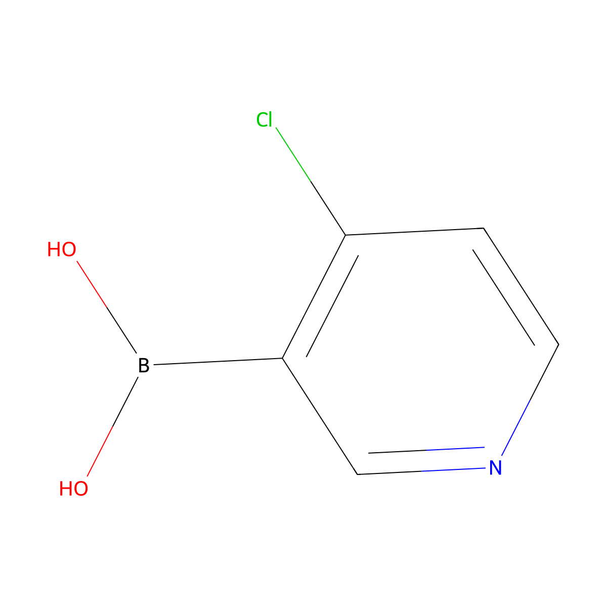 4-Chloropyridine-3-boronic acid molecular structure, CAS 452972-10-0